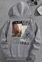 Unisex 3 Thread Cotton Gray Urbancity1980 Print Loose Fit Sweatshirt Hoodie