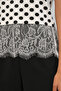 Women's Tulle Detailed Polka Dot Blouse 1578 - White - 3