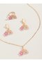 Girls Multi-Color Rainbow Charm Necklaces, Ring and Earrings Set - 3