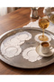 6 Pieces of Linen Fabric with Embroidery on the Bottom, Coffee Side Cocktail Napkins & Coaster Presentation Napkins - 4