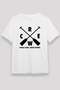 Paddle Printed Unisex White T-Shirt - Tshirt