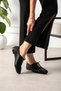 Dora Braided Square-Shaped Lace-Up Detailed Classic and Stylish Looking Daily Ballet Flats - 2