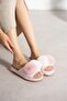 Women's Plush House Slippers with Double Pompoms, Open Toe, Noiseless Sole, Stylish, Comfortable, Winter Dowry Slippers - 2