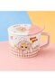 Ceramic Lid Noddle Bowl Yum Yum - 3