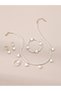 Girls White Pearl Heart Charm Necklace, Bracelet, Ring and Earrings Set - 6