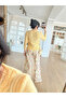 Yellow-Pink Floral Patterned Denim Trousers - 2Y251033 - 4