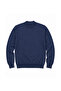 Men's Large Size Melange Navy Blue Half Fisherman Knitwear Sweater 3Xl-4Xl-5Xl-6Xl - 4