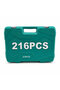 216Pcs Socket Set Socket - Socket - Bit Adapter - 3Pcs Ratchet Handle with Plastic Bag - 3