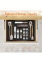 Cutlery Box for Drawers, Adjustable Plastic Organiser Kitchen Depth 38 cm, Cutlery Insert 7- - 2