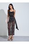 Women Floral Print Maxi Slip Dress with Lace Corset and Brief Set - 4