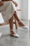 Zeis White Lace Detailed Women's Ballerinas - 3