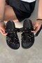 Klim Black Pin Detailed Women's Slippers - 2