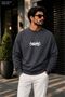 Men's Soul Mind Typography Printed Cycling Round Neck Casual Sweatshirt