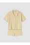 Lcw Kids Beige Girls' Muslin Shorts Set - 3