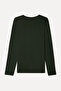 Men's Khaki Crew Neck Long Sleeve T-Shirt - 2