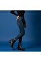 Black Leather Zippered Women's Thick Heeled Boots