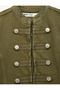 Loose Fit Cotton Long Sleeve Denim Jacket with Napoleon Closure Detail - 5