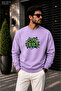 Men's Stay Fierce Graffiti Printed Cycling Round Neck Casual Sweatshirt