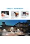 [6 Pack/3 Working Mode] Solar Lights Outdoor, Solar Security Lights Motion Sensor Light Wireless IP - 6