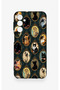 Samsung M34 Compatible Vintage Cat Portraits Patterned Silicone Case - 2