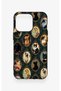 iPhone 13 Pro Compatible Vintage Cat Portraits Patterned Silicone Case - 3