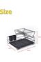 Double-Layer Dish Drying Rack - Multi-Functional Kitchen Drain Stand, Iron Wire Tableware Storage Ra - 6