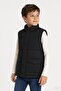 Boy's Stand Collar Double Pocket Puffer Vest - 2