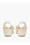 Women Solid Color Block Heel Bow Sandals - 4