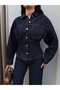 Waist-Tied Denim Jacket Set - 3