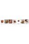 White blue branch motif chunky copper ring, adjustable - 2