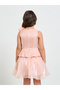 Girls Dark Pink A-Line Knee-Length Dress - 5