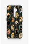 Oppo A5 2020 Compatible Vintage Cat Portraits Patterned Silicone Case - 2