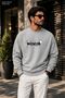 Men's Street Style Never Stop Printed Cycling Round Neck Casual Sweatshirt