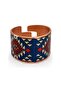 Red navy blue ottoman thick copper ring, adjustable - 3