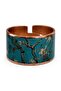 Cream black check thick copper ring, adjustable - 3