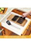 B&S 794300 Universal In-Drawer Knife Block – Bamboo Storage Organizer for 12 Knives & 1 Sharpener – 432x139x39mm – Space-Saving Design – Boxed – TACOS Series - 3