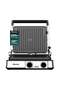 2000w Sandwich Maker, 2 Slides Reversible Plate, Adjustable Temperature, Lock System for Easy Storage, Non-stick Coating Plate, 180°Open Grill (H181CG01 Black)