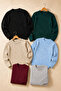 6-Piece Men's Long Sleeve Ribbed Crew Neck Knitwear Sweater Advantage Pack