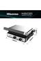 2000w Sandwich Maker, 2 Slides Reversible Plate, Adjustable Temperature, Lock System for Easy Storage, Non-stick Coating Plate, 180°Open Grill (H181CG01 Black) - 2
