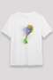 Tennis Printed Unisex White T-Shirt - Tshirt