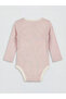 Ecru Crew Neck Baby Girl Snap-On Bodysuit 2-Piece Set - 3