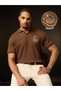 Men Brown Embroidered Seeker Polo T-Shirt - 2