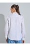 Off White Striped Long Sleeves Shirt with Pocket Embroidery - 5