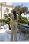 Eh Collection High Collar Pearl Buttoned Suit - 5