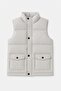 Boy's Stand Collar Double Pocket Puffer Vest