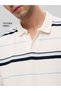 Men Striped Oversized Fit Polo T-Shirt - 2