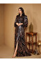 Sequin A-Line Maxi Dress with Long Sleeves - Formal Evening Gown - 6