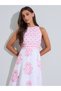 Pink All Over print Halter Neck A-Line Maxi Dress - 2
