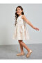 Girls Beige A-Line Knee-Length Dress - 2