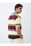 Men Striped Cotton Knit Polo T-Shirt - 4